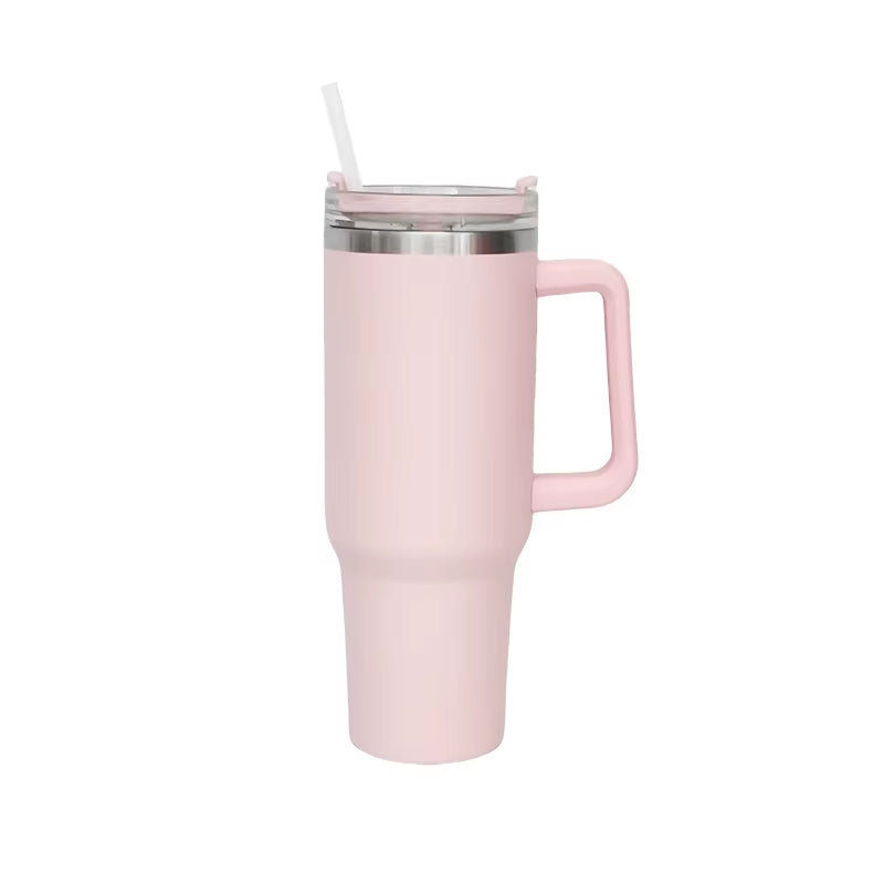 Wholesale Custom Logo 40Oz Stainless Steel Flip Straw Tumbler Leak Proof Vacuum Insulated Coffee Mug Handle Logo Can Accessory