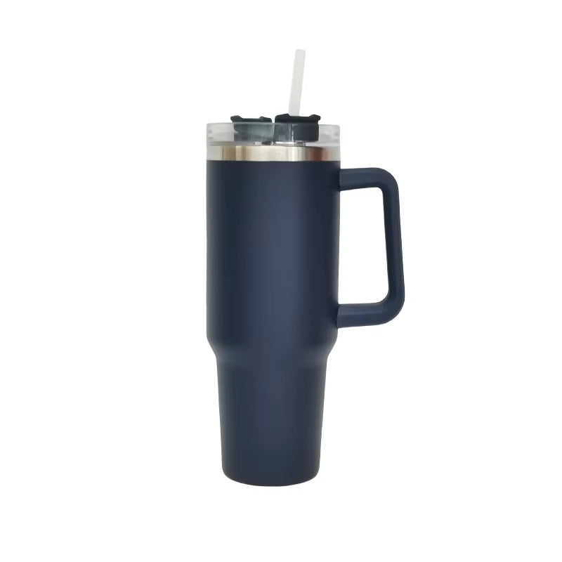 Wholesale Custom Logo 40Oz Stainless Steel Flip Straw Tumbler Leak Proof Vacuum Insulated Coffee Mug Handle Logo Can Accessory