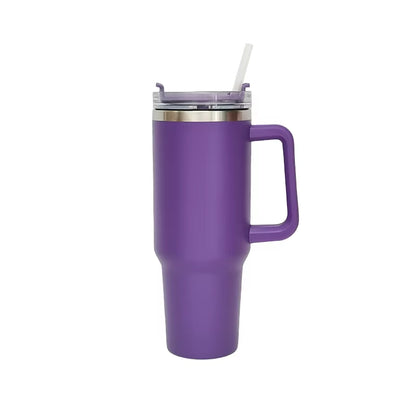 Wholesale Custom Logo 40Oz Stainless Steel Flip Straw Tumbler Leak Proof Vacuum Insulated Coffee Mug Handle Logo Can Accessory