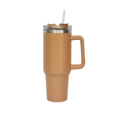 Wholesale Custom Logo 40Oz Stainless Steel Flip Straw Tumbler Leak Proof Vacuum Insulated Coffee Mug Handle Logo Can Accessory